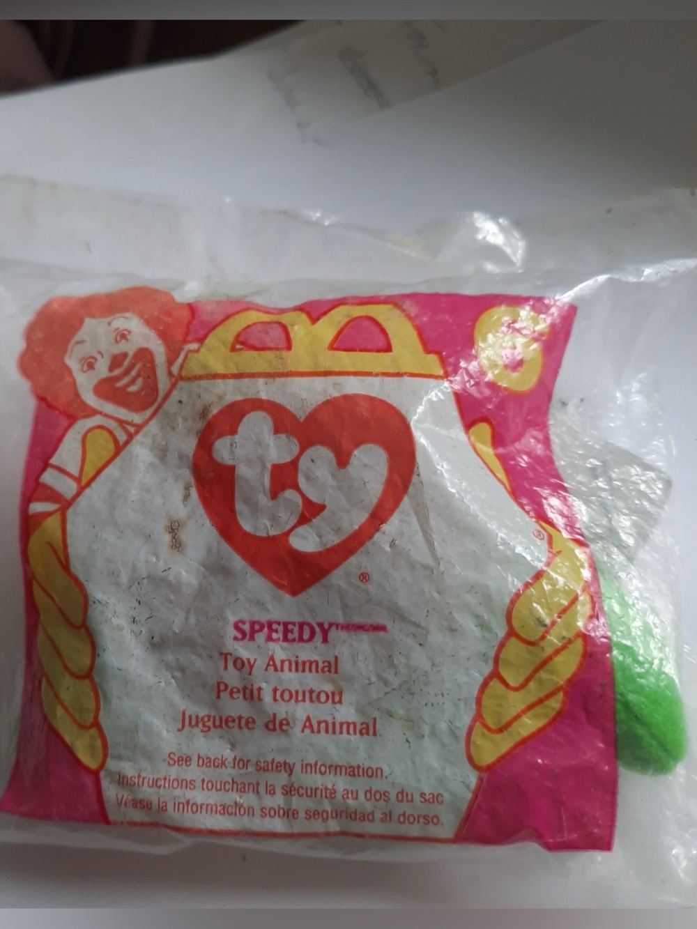 Vintage McDonalds Ty Teenie Beanie Baby SpeedyThe Turtle #6 NIP